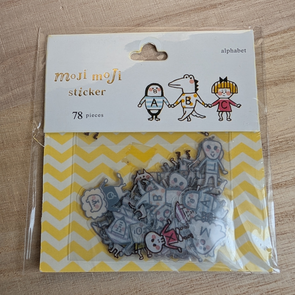 Moji Moji Alphabet Stickers New